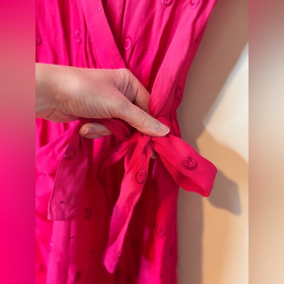 Ettwa by Anthropologie Pink Faux Wrap Romper EUC - Picture 4 of 14